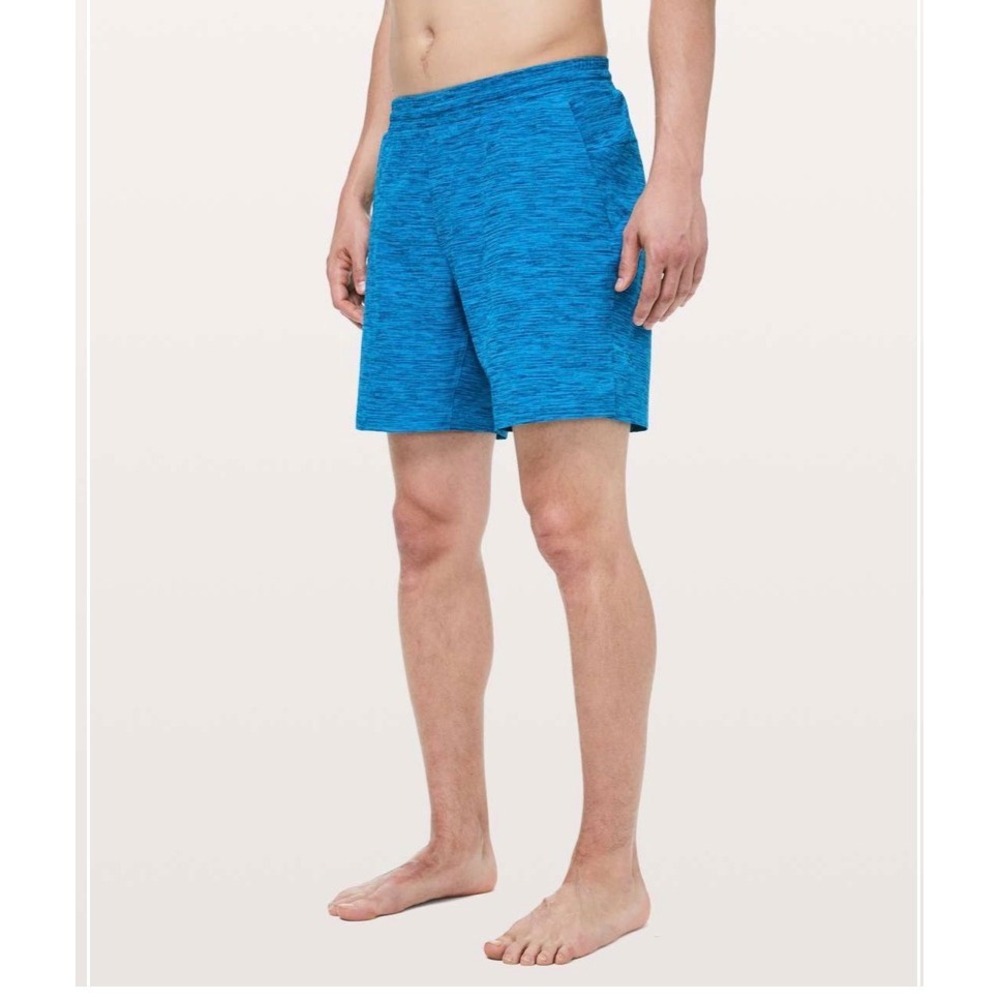 Lululemon Mens Channel Cross Swim Short 7 inch S Blue Heather‎